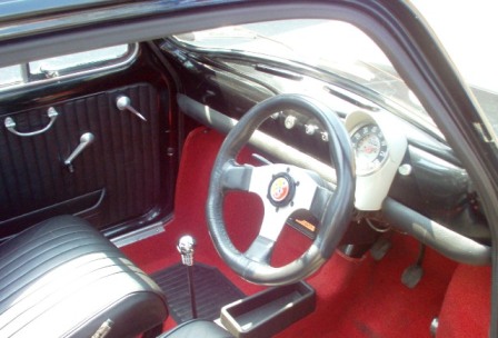 Fiat 500 F Black with Black Leather